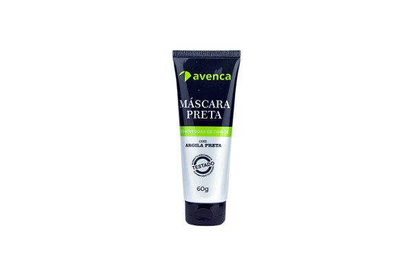 Máscara De Limpeza Facial Avenca Argila Preta Bisnaga 60g