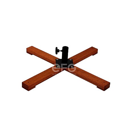 Base de Madeira em X para Ombrelone Central de 2 a 3m