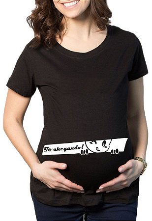 Camiseta Feminina Gestantes Bebê Espiando