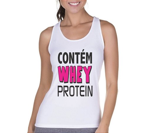 Regata Feminina Fitness Contém Whey Protein