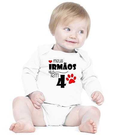 Body Bebê Frases Engraçadas e Divertidas Irmão e Irmã 4 patas Manos Criativa  Urbana Branca - Roupinhas Macacão Infantil Bodies Roupa Manga Longa Menino  Menina Personalizados - Criativa Urbana - Moletons, Jaquetas