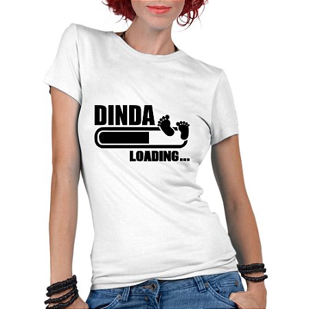 Camiseta Feminina Gestante Dinda Loading