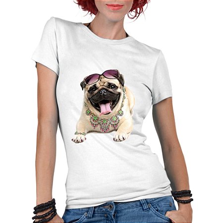 Camiseta de pug feminina Clearance
