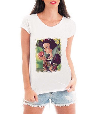 camisa branca estampada feminina