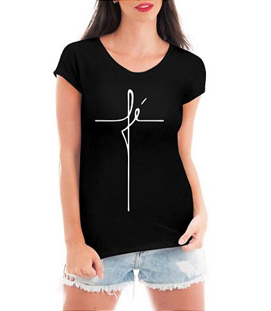 Camiseta Feminina Gospel Fé