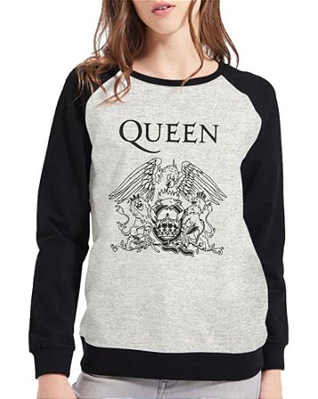 Moletom Queen Banda Feminino Raglan - Criativa Urbana - Moletons, Jaquetas College e Camisetas Personalizadas
