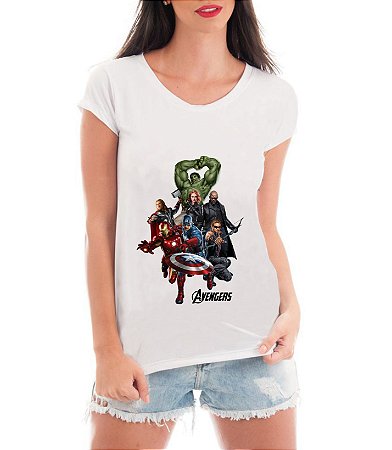 camisa feminina marvel