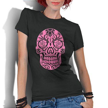 Camiseta Feminina Caveira Mexicana Flores - Personalizadas/ Customizadas/  Estampadas/ Camiseteria/ Estamparia/ Estampar/ Personalizar/ Customizar/  Criar/ Camisa Blusas Baratas Modelos Legais Loja Online - Criativa Urbana -  Moletons, Jaquetas College e ...