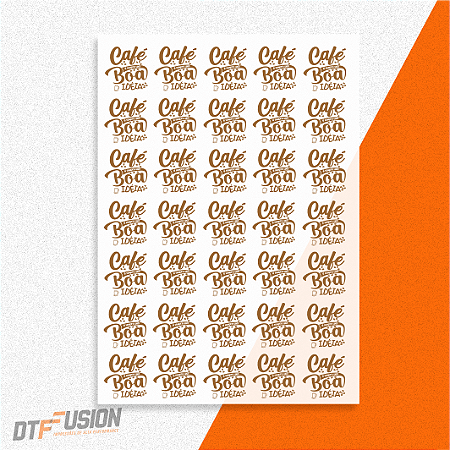 Cartela DTF UV Adesivo - Café Marrom V1 - Tamanho A3