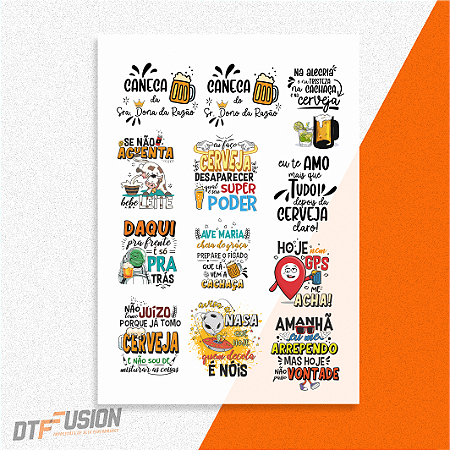 Cartela DTF UV Adesivo - Cerveijeiros V3 - Tamanho A3