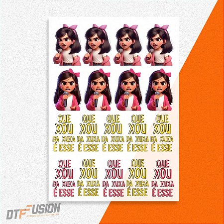 Cartela DTF UV Adesivo - Que Xou da Xuxa é Esse? - Tamanho A3
