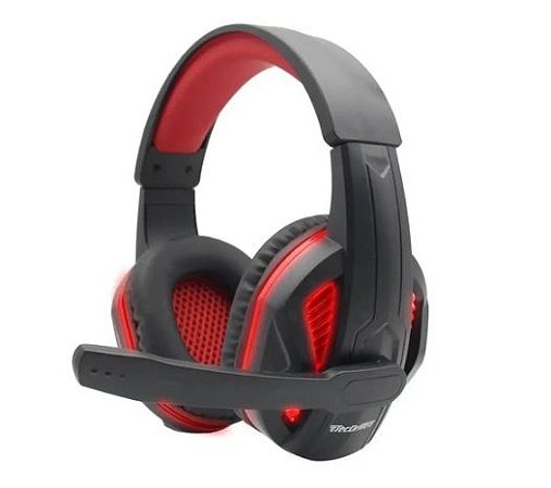 FONE HEADSET GAMER VERMELHO COM LED PARA PC/XBOX ONE/PS4/SWITCH TECDRIVE  XP-1 - MIGUEL GAMES
