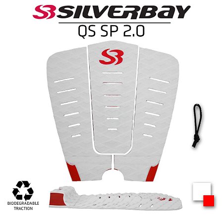 Deck Surf SILVERBAY QS SP 2.0 IMPACTO - Signature Samual Pupo - Branco/Vermelho