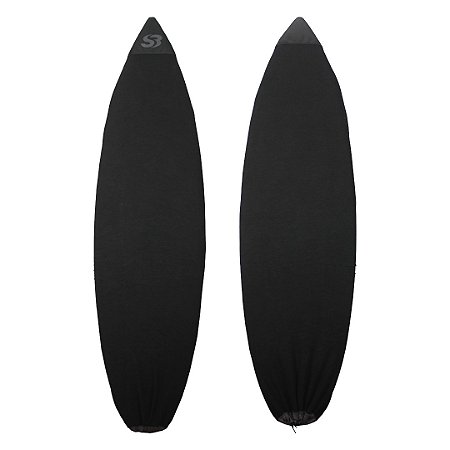 CAPA ATOALHADA SILVERBAY Para Pranchas de Surf - 5'11 á 6'1 - Preto/Chumbo