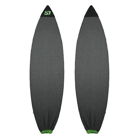 CAPA ATOALHADA SILVERBAY Para Pranchas de Surf - 6'2 á 6'4 - Chumbo/Verde Fluor