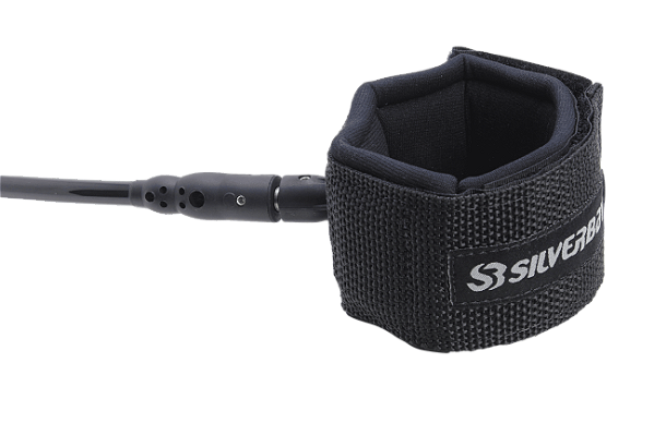 Leash Surf SILVERBAY PRO / BIG WAVE 8' 8mm - Preto