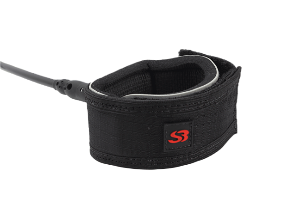 Leash Surf SILVERBAY PRO SLIM / BIG WAVE 7' 8mm - Preto