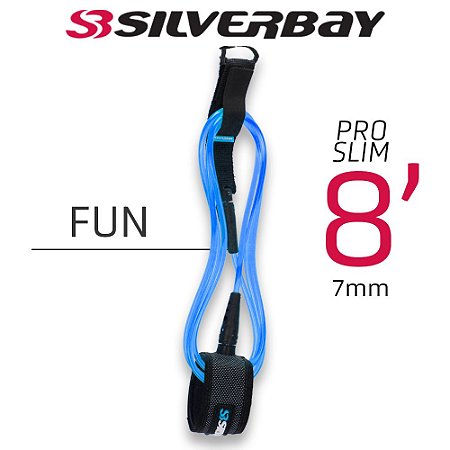 Leash Surf SILVERBAY PRO SLIM FUN 8' 7mm - Azul