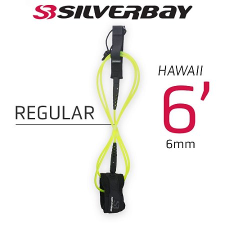 Leash Surf SILVERBAY HAWAII REGULAR 6' 6mm - Limão