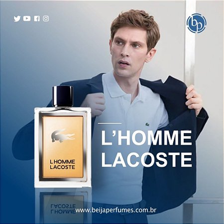 Lacoste L'Homme Eau de Toilette – Perfume Masculino 100ml/3.3oz - beija  perfumes