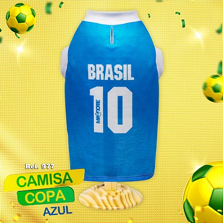 Ref 977 Camiseta Copa 02 - Brasil Azul