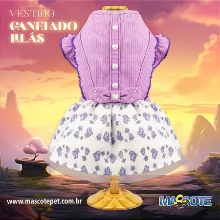 Ref: 996 Vestido Canelado Lilás