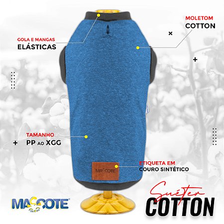 REF 836 SUETER COTTON AZUL ESCURO