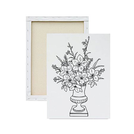 Tela para pintura infantil - Vaso