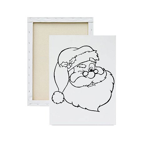 Tela para pintura infantil - Rosto do Papai Noel
