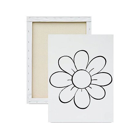 Tela Para Pintura Infantil Colorir Pintar Canvas Flores - Loja PlimShop