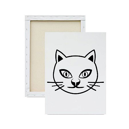 Tela para Pintura Infantil - Rosto felino