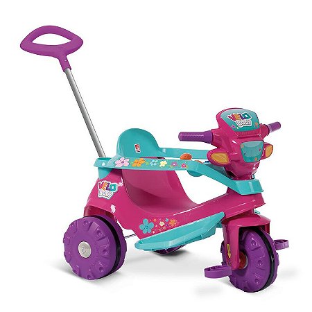 Triciclo Infantil Reclinável com Capota Velobaby Bandeirante - Faz a Boa!