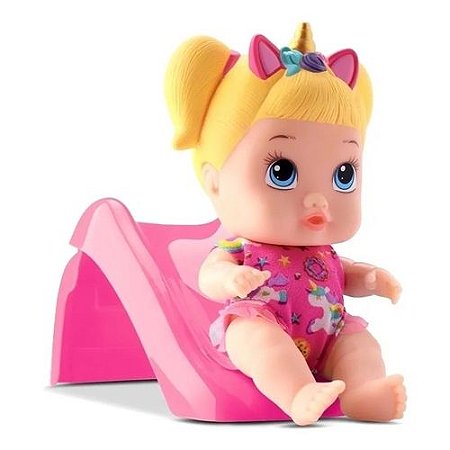 Boneca Little Dolls Escorregador Menina 8096