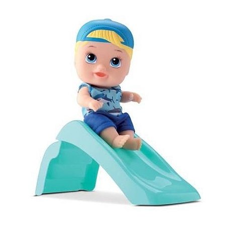 Boneco Little Dolls Playground Menino Com Escorregador - 8095