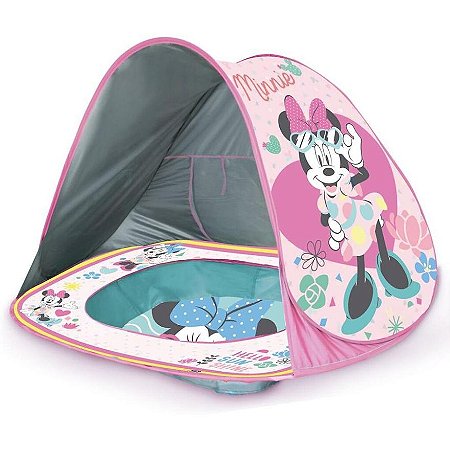 Piscina Infantil De Praia C/Cobertura Uv Minnie Zippy Toys 6662