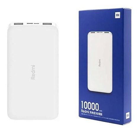 Carregador Portátil Xiaomi Redmi 10000mah Power Bank Turbo - Ciclone  Magazine - Tudo para você