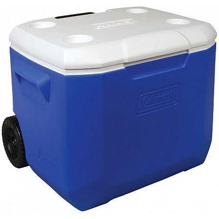 Caixa Térmica Coleman 60 QT 57L Azul com Rodas