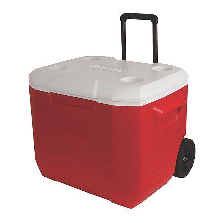 Caixa Térmica Coleman 60 QT com Rodas 57L Vermelha