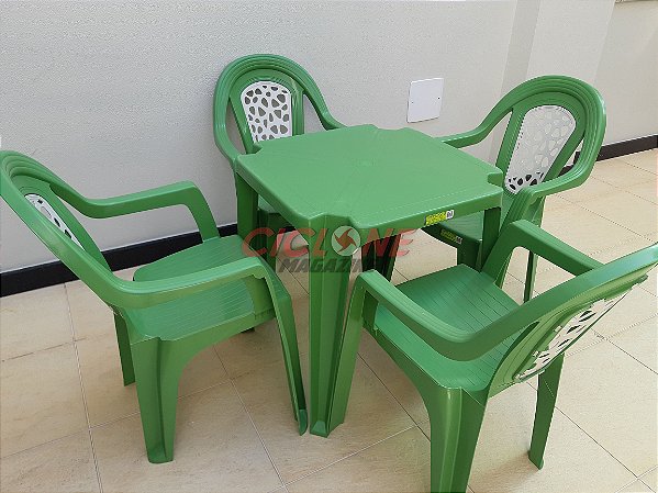 Jogo de Mesa Topplast Mirela Verde