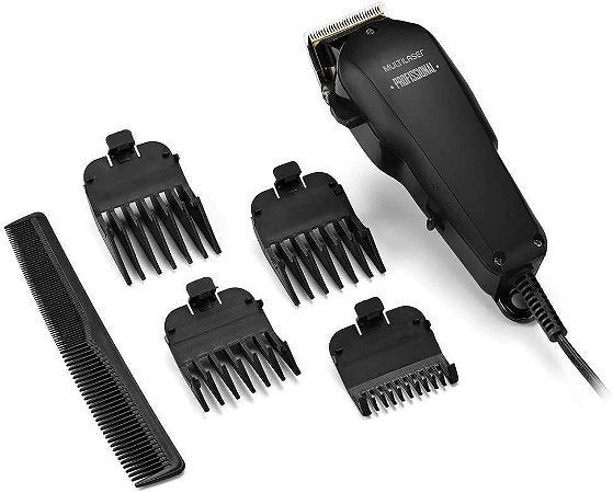 Máquina de Cortar Cabelo Multilaser 4 em 1 Profissional 127V 10W Preta EB036