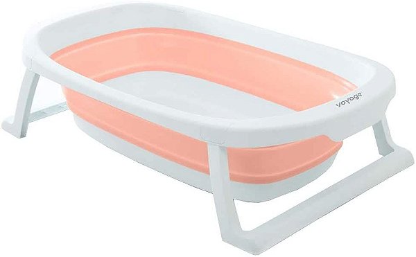 Banheira Retrátil Voyage Glub Rosa 0-15Kg