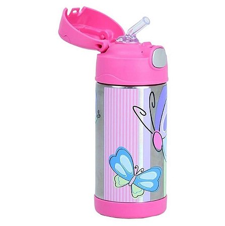 Garrafa Térmica Thermos Orlando Infantil Borboletas 355Ml