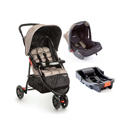 Carrinho Voyage Travel System Delta Trio Pro Bege 683