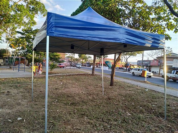 Tenda Gazebo 3mx2m em Aço Galvanizado Reforçada Azul