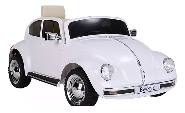 Carro Elétrica Zippy Toys VW Beetle 12V R/C Branco CE2322