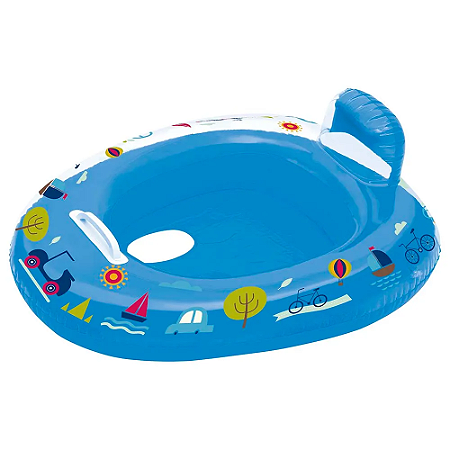 Bote Mor Inflável C/ Fralda Azul