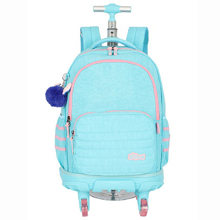 Mochila de Rodinhas Luxcel Stitch Turquesa - MC49232