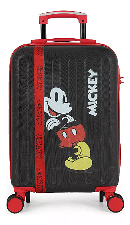 Mala de Viagem Infantil Luxcel Mickey Preto - MF10481