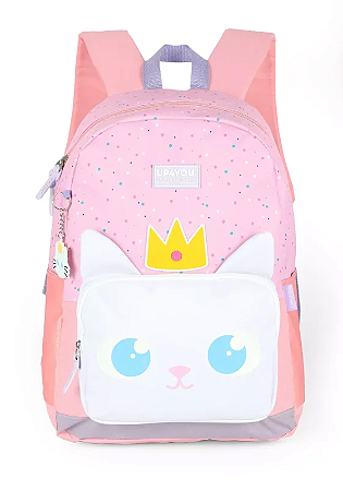 Mochila Infantil UP Gatinho Rosa - MS47981