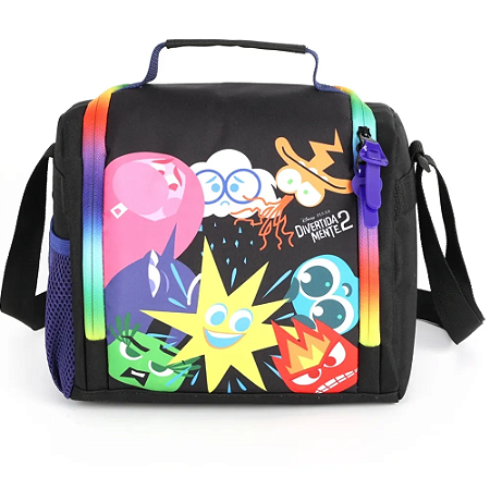 Lancheira Infantil Luxcel Divertidamente Preta - LA47758
